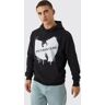 boohoo Gelicenseerde Wu Tang Hoodie, Black Small