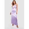 boohoo Satijnen Gelegenheids Maxi Jurk, Lilac 38