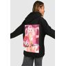 boohoo Nicki Minaj Licence Back Print Oversized Hoodie, Black Small