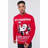 boohoo Lets Get Lit Kersttrui, Red Medium