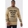 boohoo Plus Driving Home For Kersttrui, Ecru 3X-Large