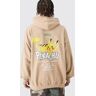 boohoo Oversized Gelicenseerde Overdye Pokemon Pikachu Hoodie, Taupe Small