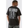 boohoo Tall Gelicenseerd Nirvana Tour Dates T-Shirt Met Rugopdruk, Black 2X-Large