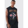 boohoo Oversized Gelicenseerde Guns N Roses Tank Top, Black Medium