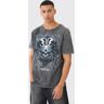 boohoo Oversized Venom Marvel Wash License T-Shirt, Charcoal Extra Small