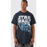 boohoo Oversized Star Wars License T-Shirt, Black Medium