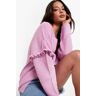 boohoo Trui Met Ruche Mouw, Pink Small