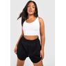 boohoo Plus Joggingbroek Met Langere Achter Zoom, Black 46