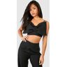 boohoo Hemdje Met Strik En Structuur, Black 44