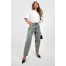 boohoo Vintage Tint High Rise Mom Jeans, Vintage Wash 38