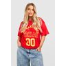 boohoo Plus San Antonio Texas T Shirt, Red 18