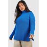 boohoo Plus Coltrui Met Zijsplit, Helderblauw 50