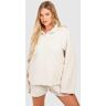 boohoo Plus Pluizige Pluizige Lounge Trui Met Kraag, Cream 44