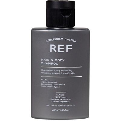 REF Haar & Lichaam Shampoo 100 ml - 2-in-1 Shampoo en Douchegel voor Mannen REF Haar & Lichaam Shampoo 100 ml - 2-in-1 Shampoo en Douchegel voor Mannen