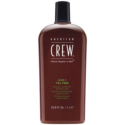 American Crew 3 in 1 tea tree - Am & Body 3-IN-1 tea tree shampoo, conditioner en douchegel 3in1 voor mannen (1000ml) American Crew 3 in 1 tea tree - Am & Body 3-IN-1 tea tree shampoo, conditioner en douchegel 3in1 voor mannen (1000ml)