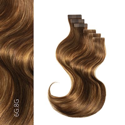 Balmain Easy Invisible Tape Human Hair - 6pcs - #6G.8G 55cm Balmain Easy Invisible Tape Human Hair - 6pcs - #6G.8G 55cm