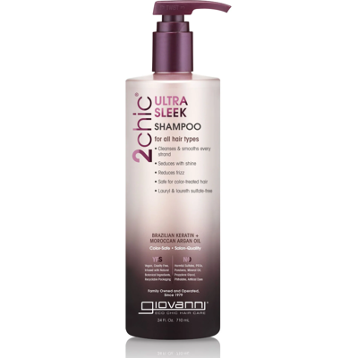 Giovanni 2chic Ultra-Sleek Shampoo - Braziliaans Keratine & Marokkaanse Arganolie - 24 fl oz Giovanni 2chic Ultra-Sleek Shampoo - Braziliaans Keratine & Marokkaanse Arganolie - 24 fl oz
