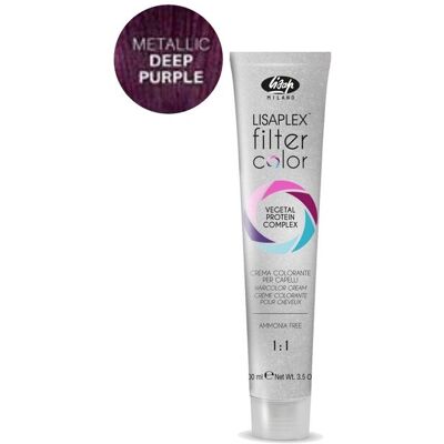 Lisap Lisaplex Filter Metallic Deep Purple - Haarverfcrème Lisap Lisaplex Filter Metallic Deep Purple - Haarverfcrème