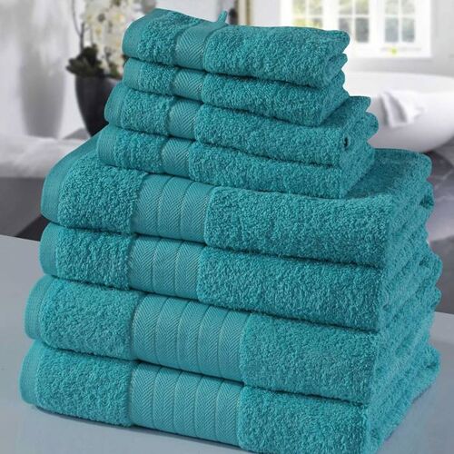 Emotion Badtextiel Aqua (set van 8 stuks) Blauw