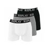 Replay - Boxer Basic Cuff Logo 3 Pack - Heren Boxershorts Multi S Heren