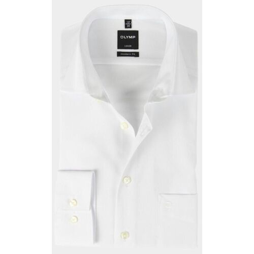 Olymp Business hemd lange mouw Wit modern fit 030064/00 Wit 45 Mannen