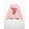 Mango Kids The Rolling Stones sweatshirt Lichtroze 9-10