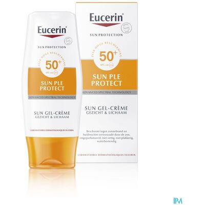 Eucerin Sun PLE Protect SPF 50+ Gel-Crème Gezicht & Lichaam Tube 200ml Eucerin Sun PLE Protect SPF 50+ Gel-Crème Gezicht & Lichaam Tube 200ml