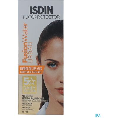 ISDIN Fusion Water Urban SPF 30 - Zonnebrandcrème ISDIN Fusion Water Urban SPF 30 - Zonnebrandcrème