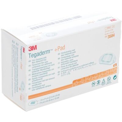 3M Tegaderm + Pad 6 x 10 cm - Medisch Verband 3M Tegaderm + Pad 6 x 10 cm - Medisch Verband