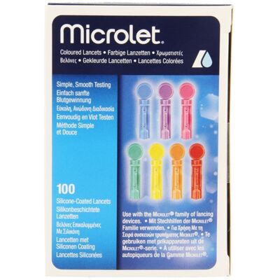 Microlet Gekleurde Lancetten - 28g/0.5mm - Lancetten Microlet Gekleurde Lancetten - 28g/0.5mm - Lancetten