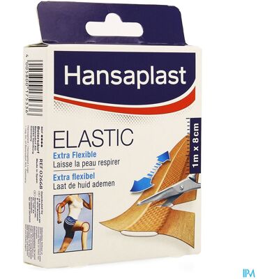 Hansaplast Elastic 8cm x 1m - Pleister Hansaplast Elastic 8cm x 1m - Pleister