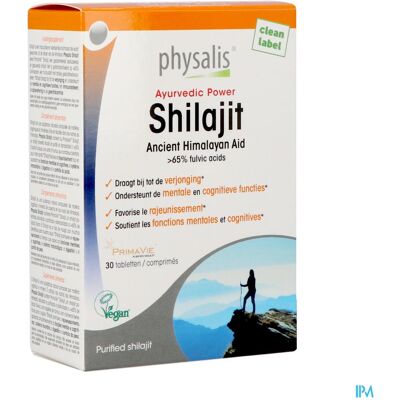 Physalis Shilajit 30 Vegan Tabletten - Supplementen Physalis Shilajit 30 Vegan Tabletten - Supplementen