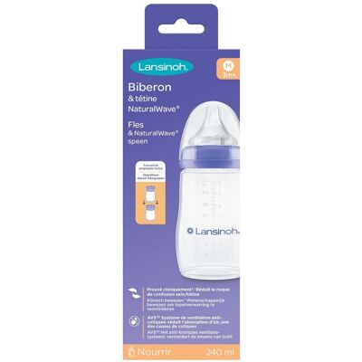 Lansinoh Zuigfles Natural Wave 240ml Lansinoh Zuigfles Natural Wave 240ml