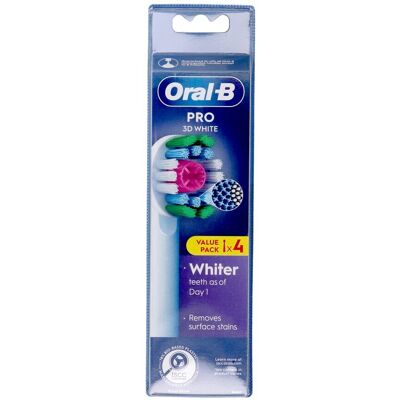 Oral-B Pro 3D X-vormige haren & unieke polijstkop, pakket van 4 Oral-B Pro 3D X-vormige haren & unieke polijstkop, pakket van 4