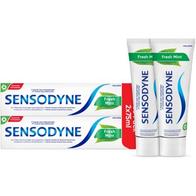 Sensodyne Fresh Mint Tandpasta 2x75ml Sensodyne Fresh Mint Tandpasta 2x75ml