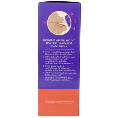 Lansinoh Brede Hals Fles Glas Maat M 160ml Lansinoh Brede Hals Fles Glas Maat M 160ml