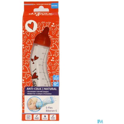 Difrax S-flex Natural Babyfles 250ml - Babyfles Difrax S-flex Natural Babyfles 250ml - Babyfles