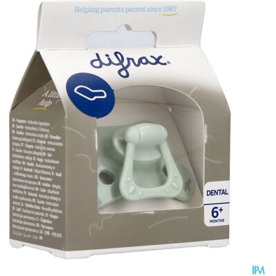 Difrax Fopspeen Dental +6m Uni/pure Groen/pistach Difrax Fopspeen Dental +6m Uni/pure Groen/pistach