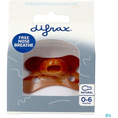 Difrax Fopspeen Natural 0-6m Uni Cinnamon Difrax Fopspeen Natural 0-6m Uni Cinnamon