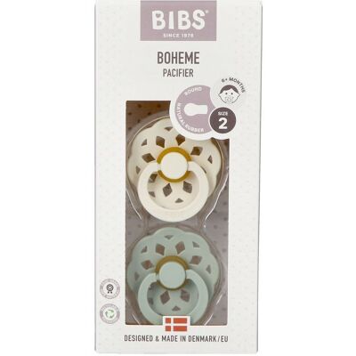 Bibs 2 Fopspeen Boheme Duo Sage/ivory 2 Bibs 2 Fopspeen Boheme Duo Sage/ivory 2