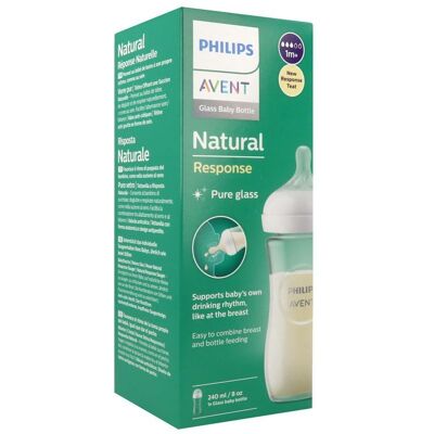 Avent Natural Response 3.0 Zuigfles 240 ml Glas Avent Natural Response 3.0 Zuigfles 240 ml Glas