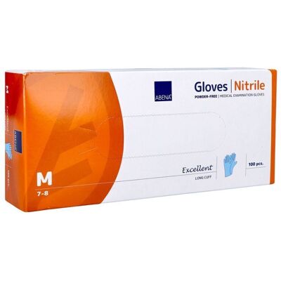 Abena Excellent Handschoen Nitrile M Blauw Abena Excellent Handschoen Nitrile M Blauw