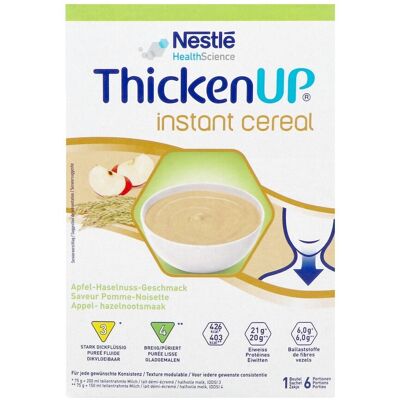 Nestle Thickenup Instant Cereal Appel Hazelnoot Poeder 450g Nestle Thickenup Instant Cereal Appel Hazelnoot Poeder 450g