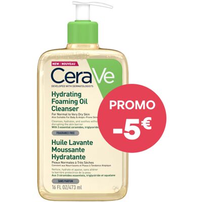 CeraVe Hydraterende Schuimende Reinigingsolie 473ml Promo -5€ CeraVe Hydraterende Schuimende Reinigingsolie 473ml Promo -5€
