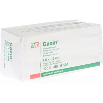 Lohmann & Rauscher Katoenen Gaas 7,5x7,5cm - Gaascompressen Lohmann & Rauscher Katoenen Gaas 7,5x7,5cm - Gaascompressen