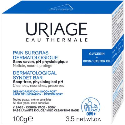 Uriage Derm-phy Dermatologische Overvette Zeep 100g Gezicht en Lichaam Uriage Derm-phy Dermatologische Overvette Zeep 100g Gezicht en Lichaam