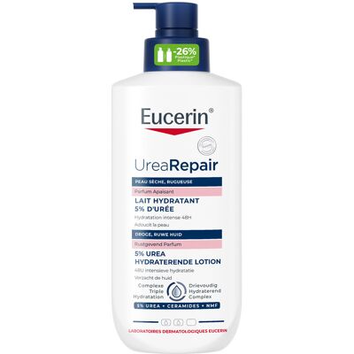 Eucerin UreaRepair 5% Urea Hydraterende Lotion Droge en Ruwe Huid met pomp Geparfumeerd 400ml Eucerin UreaRepair 5% Urea Hydraterende Lotion Droge en Ruwe Huid met pomp Geparfumeerd 400ml