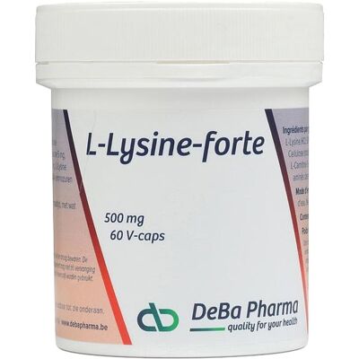 DEBA PHARMA - L-Lysine Forte 500mg Capsule - Capsules - 60 stuks - Voedingssupplement DEBA PHARMA - L-Lysine Forte 500mg Capsule - Capsules - 60 stuks - Voedingssupplement