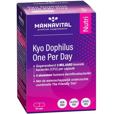 Mannavital Kyo Dophilus - Ondersteunt de spijsvertering - 60 Capsules Mannavital Kyo Dophilus - Ondersteunt de spijsvertering - 60 Capsules