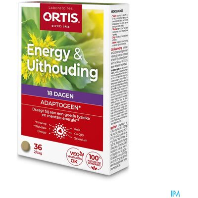Ortis Energy & Uithouding 36 Tabletten Ortis Energy & Uithouding 36 Tabletten